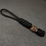 Vintage Hand-knitted Lanyard Keychain Biker helmet Pendant Paracord Rope weave Accessories Bag Hanging Handmade Car Keyring
