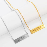Anniyo Maldives Map Pendant Necklaces for Women Girls Maldivian Stainless Steel Jewelry #319901