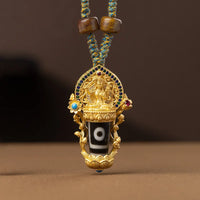 2025 New Tibetan Buddhist Tianzhu Pendant Buddha Statue Guardian Necklace for Men and Women to Wear as a Transformation Bead J