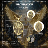 Jeshayuan 1pc Metatron's Cube Necklace Archangel Metatron Necklace Medal Pendant Protection Religious Amulet Jewelry For Men