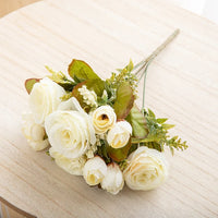 Silk Artificial Flower Rose Peony Bouque Home Decoration Bridal Holding Flower Wedding Decor Bouquet DIY Fake Flower Arrangement