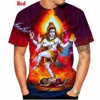 2022 New 3D Print Anime Fashion Lord Shiva Harajuku Short Sleeve T Shirts