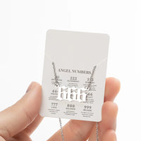 2024 new fashion stainless steel Angel lucky number pendant necklace temperament 100 matching 000-999 collarbone chain accessory