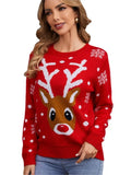 Autumn And Winter Cartoon Christmas Sweater O Neck Pullover Knitted Sweater New Fashion Elegant Casual Loose Party Sweaters