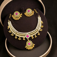 Luxury Retro Crystal Bridal Jewelry Sets for Women Ethnic Indian Gold Plated Wedding Necklace Earrings Sets Valentine's Day Gift
