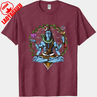 Shiva Hindu God Meditation Zen Yoga Hinduism Spiritual T-Shirt for Men Clothing Women Tees High Quality Cotton Short Sleeve Tops