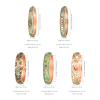 Cloisonne Bracelet For Women Floral Viking Bangle On Hand Enamel Women's Bracelets Green Hawaiian India African Jewelry Alloy