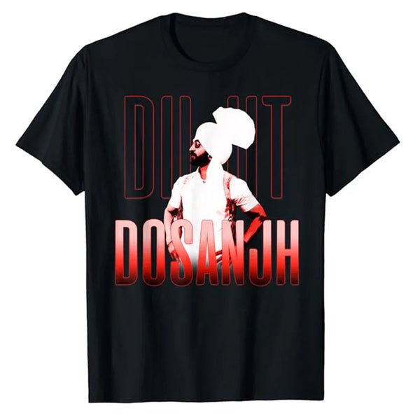DILJIT DOSANJH | Punjabi Singer | Desi Apparel | Punjabi T-Shirt Music Lover Vintage Style Graphic Tee Tops Short Sleeve Blouses