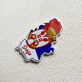 Serbia tourist souvenirs Home decoration items Collection Arts and crafts Gift map, national flag 3D stereo refrigerator magnet