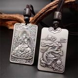 Twelve Zodiac Tiger Dragon Necklace For Men Jewelry Retro Patron Buddha Pendant Male Lucky Blessing Anniversary Accessories