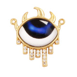 Newest Classic Amulet Turkish Blue Evil Eye Charm Pendant,18K Gold Cubic Zirconia CZ Paved,Jewelry Necklace Bracelet Supply L30