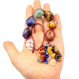 7 Chakras Crystal Hanging Ornament Mysterious Charming Car Hanging Pendant Handmade Natural Stone Ornaments
