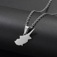 Anniyo Cyprus Map Pendants Necklaces for Women Stainless Steel Jewelry  @335321