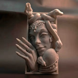 Medusa Figurine Bookends, Decorative Plastic Statue for Shelf, Desk, and Room Ambiance, Versatile Indoor Decor