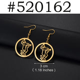 Anniyo New Arrivals Mayotte Big Earrings for Women Girls France Jewelry Stainless Steel Metal Hyperbole Ornaments #520162