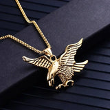 Chains Necklaces Men Eagle Pendant Stainless Steel Fashion Animal Necklace Pendants Hip Hop Choker Jewelry for Neck