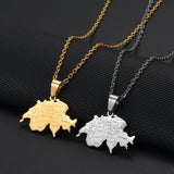 Anniyo Switzerland Map and Cities Pendant Necklaces for Women,Suisse Svizzera Svizra Schweizerische Swiss Maps Jewelry #513762