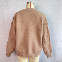 Christmas Sweater Women 2024 Korean Style O Neck Casual Loose Jumper Women Chic O Neck Peark Bow New Year Sweater Knitwear
