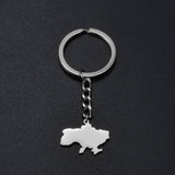 Anniyo Ukrainian Keychain Ukraine Key Ring Ukrainian Jewelry Key Chains for Women Men #000150