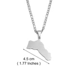 Anniyo 4.5CM Kurdistan Pendant and Neckalces for Women Men Stainless Steel Jewelry  #546362