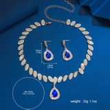 Ladies' fashionable heart-shaped minimalist design elegant crown necklace earrings jewelry set