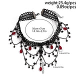 Ladies Gorgeous Black Color Lace Beads Choker Necklace Beach Travel Holiday Fashion Classic Personalized Jewelry Evening D