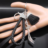 Arabic Zulfiqar Imam Ali Swords Stainless Steel Pendant Keychain for Women Men Silver Color Muslim Sword Islamic Jewelry llavero