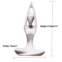 ERMAKOVA 12 Styles Abstract Art Ceramic Yoga Poses Figurine Porcelain Lady Figure Statue Home Yoga Studio Decor Ornament