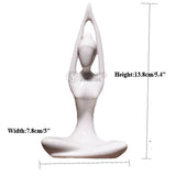 ERMAKOVA 12 Styles Abstract Art Ceramic Yoga Poses Figurine Porcelain Lady Figure Statue Home Yoga Studio Decor Ornament