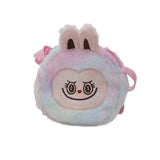 New ladies stylish slanted animals for winter furry 2024 funny cute cartoon children's Japanese single-shouldered funny bag