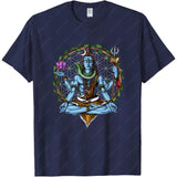 Shiva Hindu God Meditation Zen Yoga Hinduism Spiritual T-Shirt for Men Clothing Women Tees High Quality Cotton Short Sleeve Tops