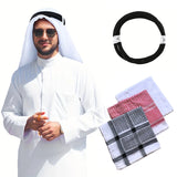 Muslim Hats Turban Arab Keffiyeh Head Scarf Muslim Scarf Caps For Men Muslim Prayer Cap Hijab Islamic Hat Headwear Head Wrap