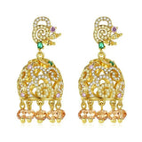 Gypsy Jewelry Retro Ethnic Indian Jhumka Crystal Small Bells Beads Drop Tassel Earrings Women Bohemian Statement Jhumki Tribal