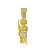 Men Women Hip Hop Saint Jude Pendant Necklace,13mm Cuban Chain Religious Saint Jude Idol Pendants Charm Jewelry 2025 New Arrived