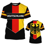 Germany Flag Shirt Men's T-shirt German Casual Clothing O-Neck Everyday Sweatshirt Breathable Short Sleeve Tops Male Cheap Tees
