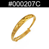 Anniyo (1Piece) Push Pull Bracelet Women Girls Gold Plated Jewelry African Dubai Arab Nigeria Ethiopian Bangles #000207