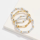 3pcs Leopard Acrylic Bamboo Women's Hand Bracelets Retro Stack Thin Tube Beaded Elastic Bracelet Bangle Couple Jewelry Gift