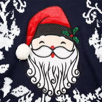 New European and American Christmas Day Sweater Customized Santa Claus Jacquard Knitted Top Hoodie