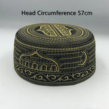 Cotton Embroidery Caps New Muslim Men Prayer Hats Arab Man Saudi Arabia Islamic Hat Turban Hijab Jewish Cap Islam Headscarf