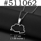 Anniyo Belarus Pendant Necklaces for Women Girls Stainless Steel Jewelry Gold Color and Silver Color #511062