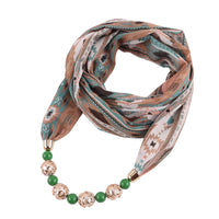 Ahmed Autumn and Winter Fashion Rhinestone Leopard Head Pendant Leopard Scarf Necklace For Women New Neckerchief Scarves Jewelry