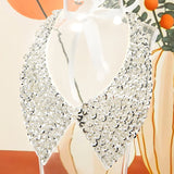 Pearl Beaded Lace Trim Collar Ribbons Women Necklace Wedding Jewelry for Clothes Dress  Beads Crystal Collar Wedding Jewelry