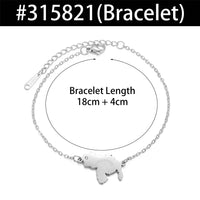 Anniyo 18CM + 4CM Venezuela Map Bracelet for Women Stainless Steel Jewelry Bangle @315821
