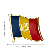 Country Flag Badge Flag Brooch National Flag Lapel Pin International Travel Pins Collections