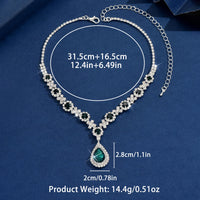 Ladies' fashionable and trendy design, water droplet necklace, jewelry suitable for dates, parties, holidays, gifts