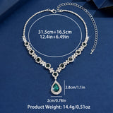Ladies' fashionable and trendy design, water droplet necklace, jewelry suitable for dates, parties, holidays, gifts