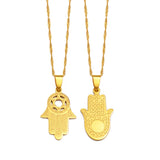 Anniyo Hamsa Hand Pendant Necklaces for Women Girl Men Arab Middle East Palm Shaped Ethnic Jewelry @276821