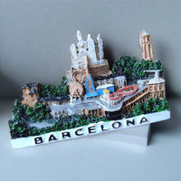 Europe Spain fridge magnets Portugal Resin Refrigerator Sticks Tourism Commemorative Handmade Creative Gifts Barcelona Lisbon