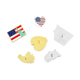 American Flag Series Brooch Flag Cross Metal Enamel Badge Clothing Backpack Lapel Pin Jewelry Accessories Gift