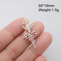 Dawapara Unalome Pendant OM Lotus Flower Charm for Jewelry Making Stainless Steel Spiritual Yoga Symbol Buddhism Accessories